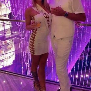 Off white bandage dress